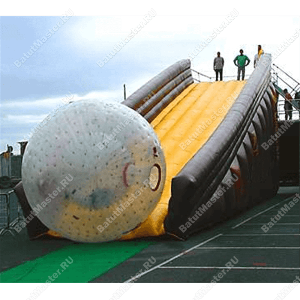 Надувная горка для зорба "Yellow ramp"
