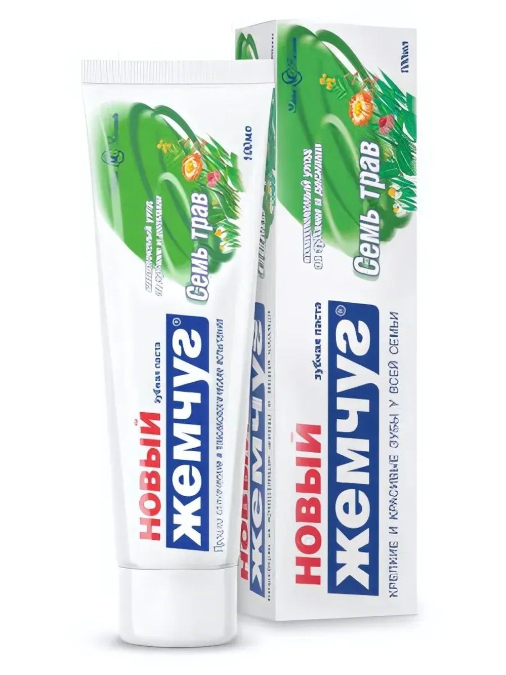 Зубная паста НОВЫЙ ЖЕМЧУГ Семь Трав 100 мл.