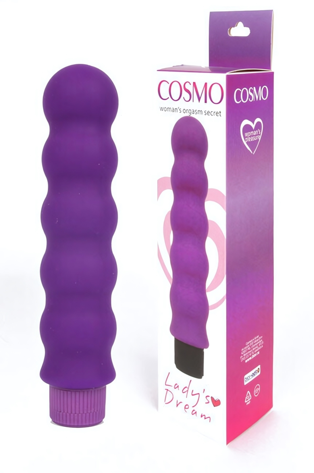 Вибромассажер волнистый Cosmo Lady's Dream, (15 см) (Цвет: фиолетовый)