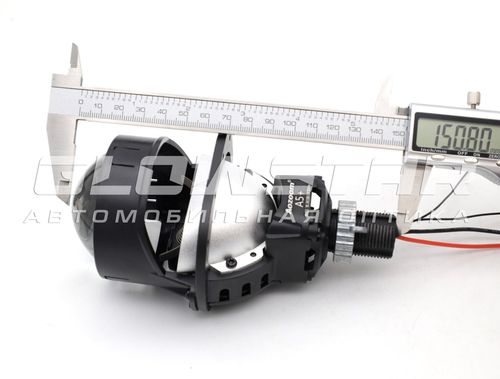 Билед модули Aozoom A5+ 2025 2.5 дюйма, 2 чипа, 5500K, 12V, 59W/52W, съемное гаечное крепление (комплект, 2шт)