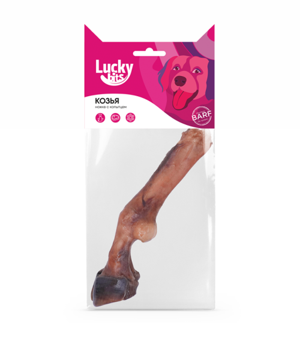 Lucky bits Лакомство для собак Козья ножка с копытцем 100гр.