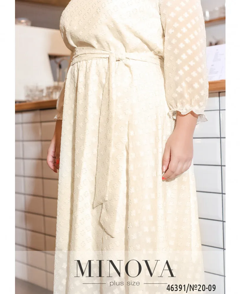 Платье 20-09-молочный-золото Minova