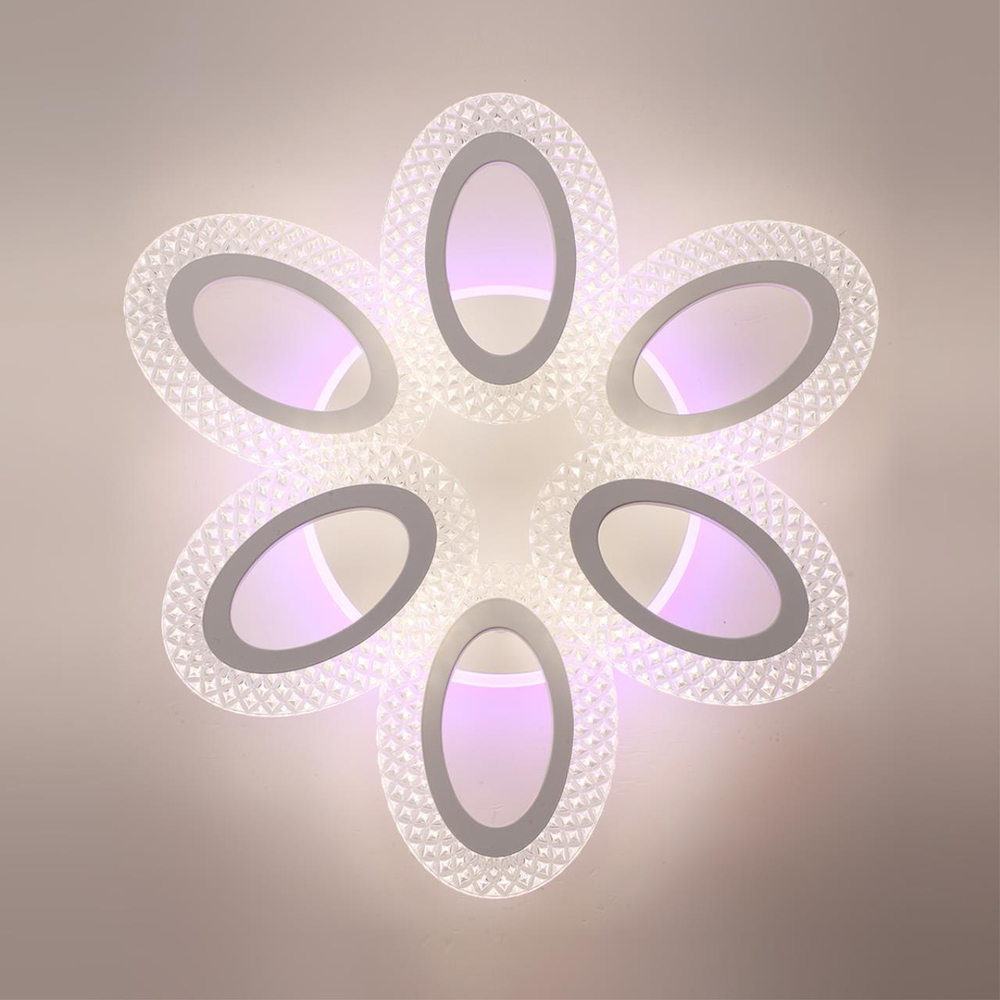 8018/60CL LEDIO LN25 белый/прозрачный металл/акрилл Потолочный светильник c подсв. осн. LED 60W 220V 3000-6000K CLARE