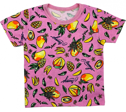 Футболка для девочки 411/128 розовая, манго