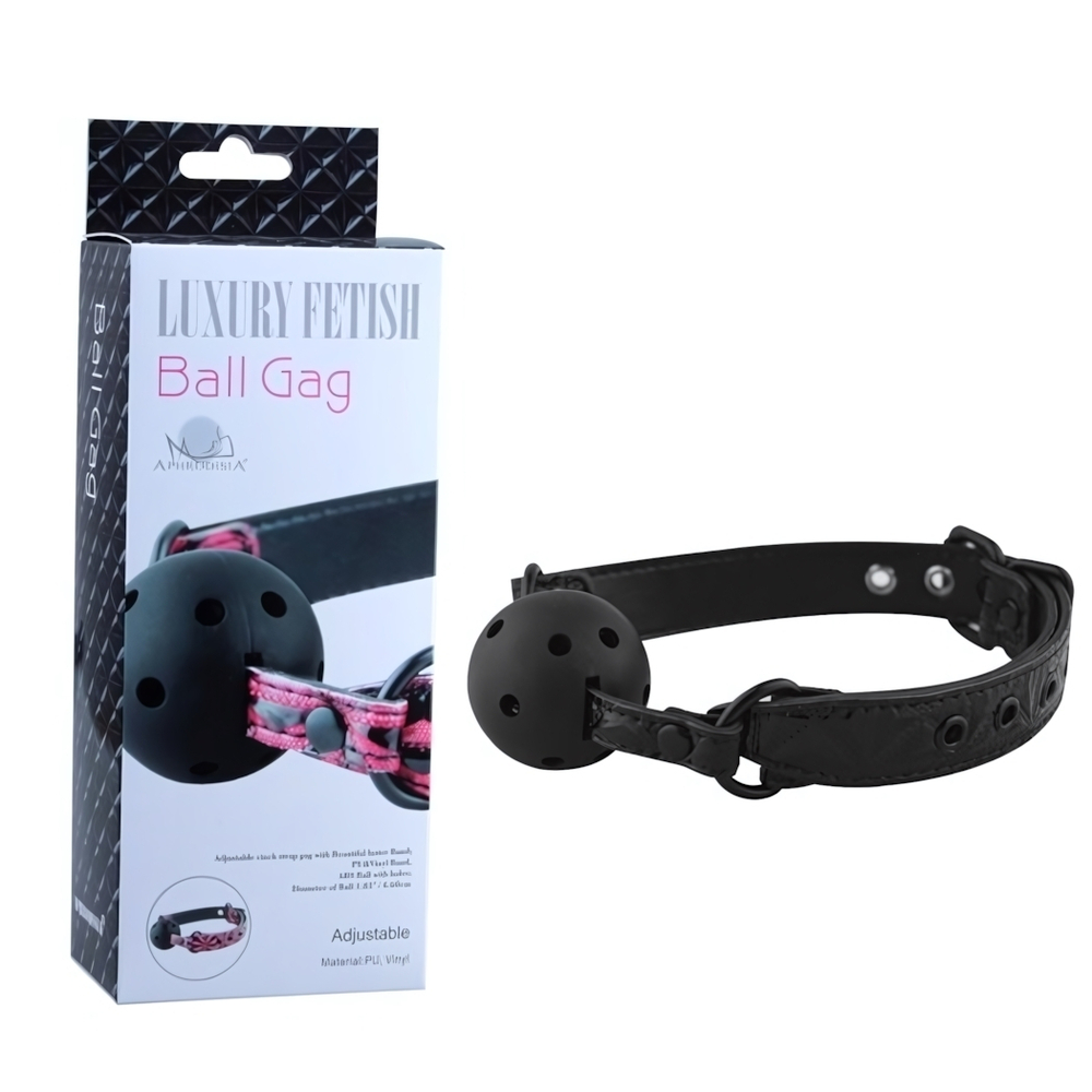 Кляп шарик дышащий Ball Gag черный