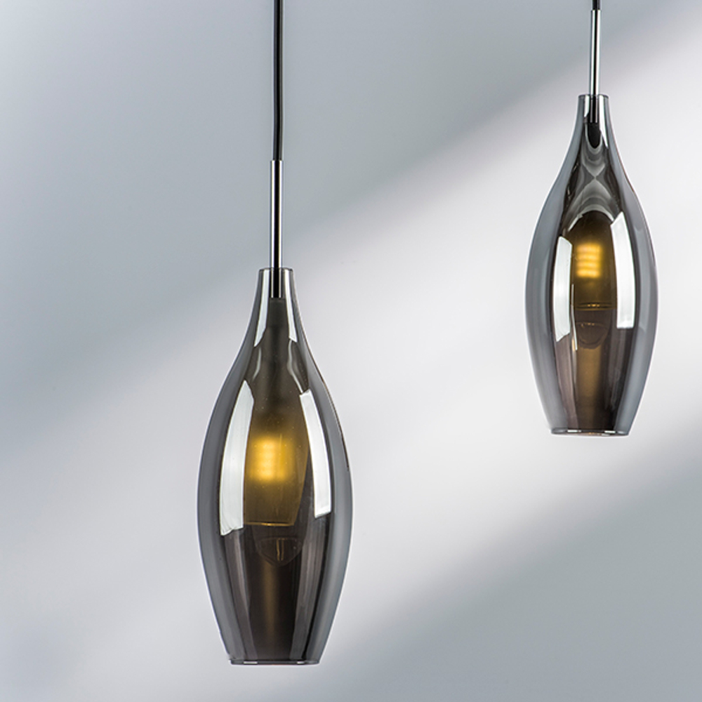 803027 Подвес PENTOLA 1х25W G9 ХРОМ/ДЫМЧАТЫЙ