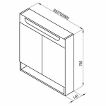 Зеркальный шкаф Ravak CLASSIC II X000001469 60 белый