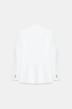 ZARA ПРИТАЛЕННЫЙ БЛЕЙЗЕР БЕЗ ЛАЦКАНОВ, ЭКРЮ