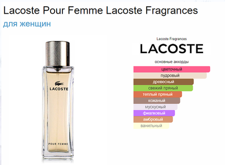 Lacoste Pour Femme NEW (duty free парфюмерия)
