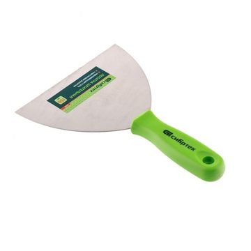 Шпательная лопатка из нержавеющей стали, 150 мм, пластмассовая ручка Сибртех 85550