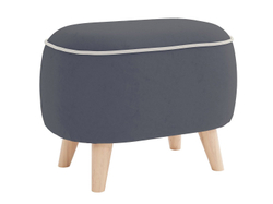 Пуф Лона / велюр киото уголь/велюр киото сильвер