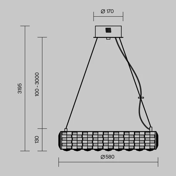 Подвесной светильник Кастелло / Castello 3000К 40Вт Maytoni mod336pl-l120g3k