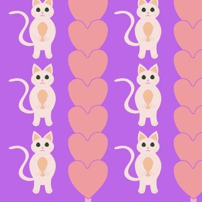 Принт в котики, cat pattern