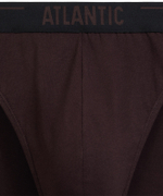 Мужские трусы слипы спорт Atlantic, набор 5 шт., хлопок, коричневые + графитовые + чёрные + фиолетово-серые + каберне, 5SMP-004