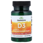 Swanson Vitamins, витамин D3, максимально высокоактивный, 125 мкг (5000 МЕ), 90 мягких таблеток