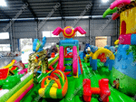 Мега-батут "Хамелеон и динозавры", 22*10*7 м