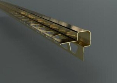 Антивандальный профиль для плитки и керамогранита, латунь шлифованная