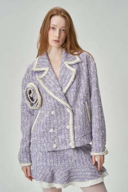 Юбка Завтрак у королевы лиловая в клетку