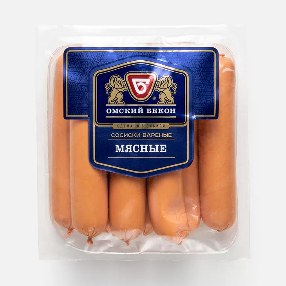 Сосиски Мясные Омский Бекон 470 гр