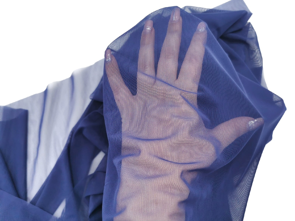 Эластичная сетка, (эффект голого тела), темно-синяя, Lauma, (Арт: ESGP-061)