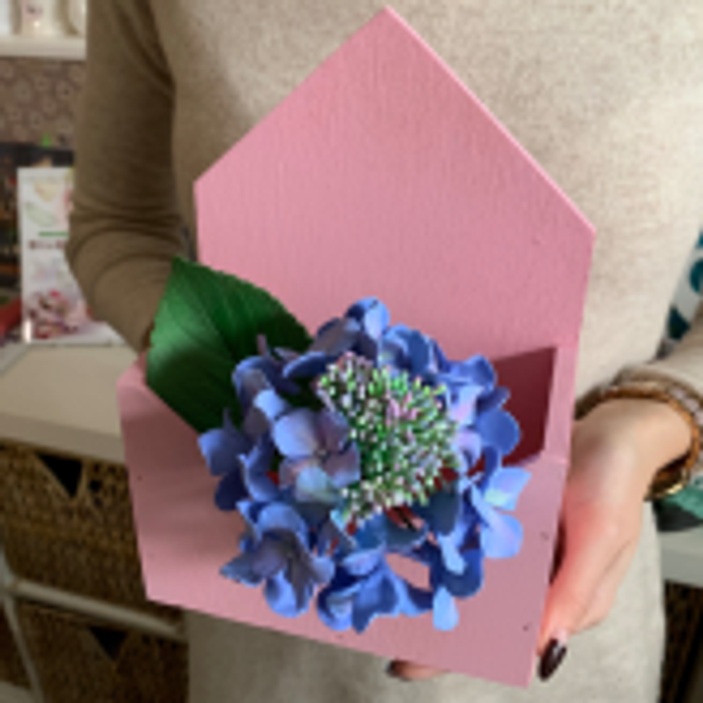 Конверт деревянный (розовый)