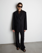 Жакет с дополнительными петлями из шерсти черный