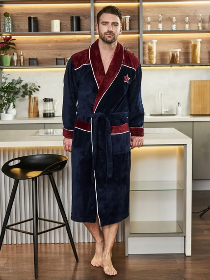 Халат мужской CHAMPIONS синий POLENS Турция