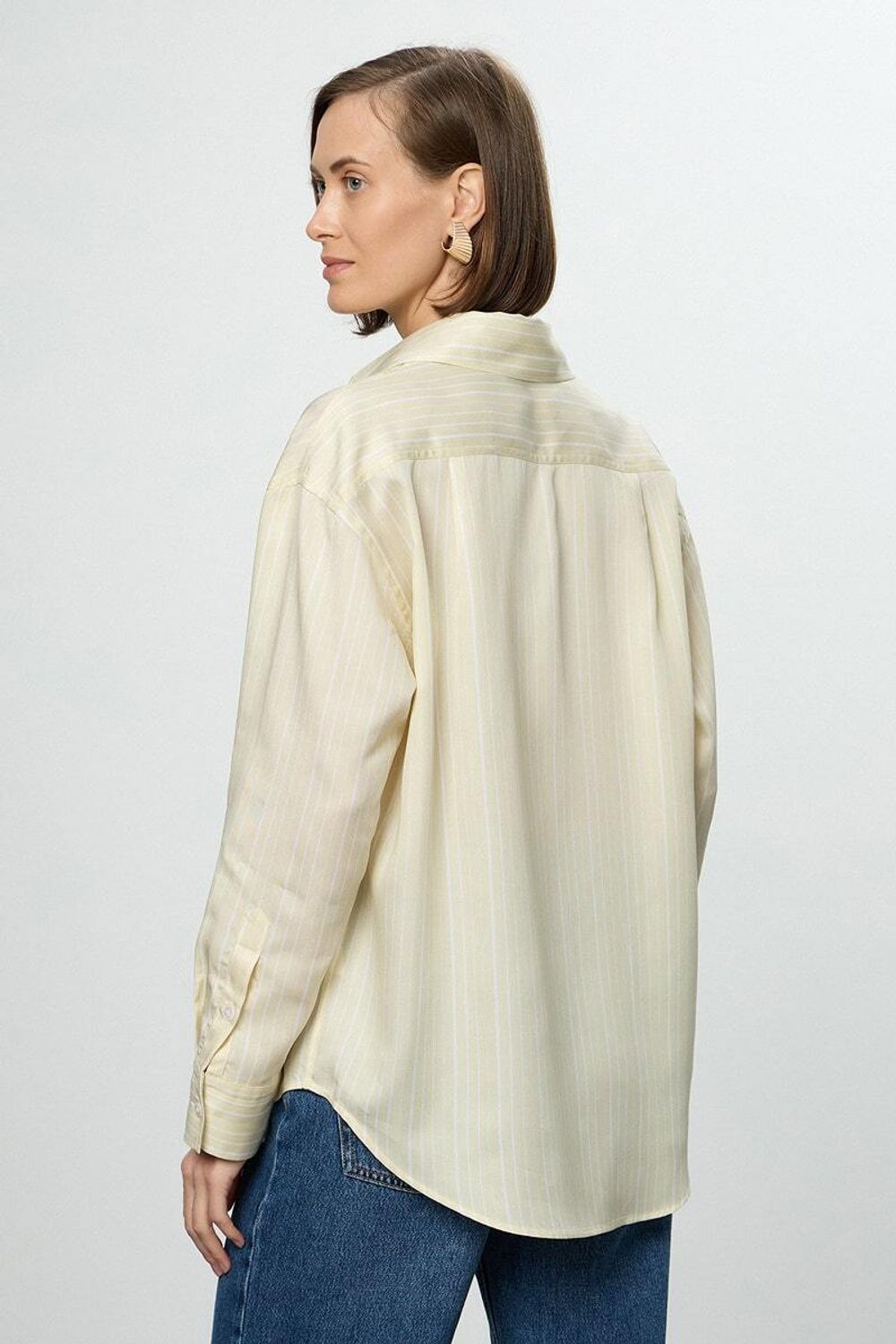 Рубашка Хельсинки вискоза желтая полоска