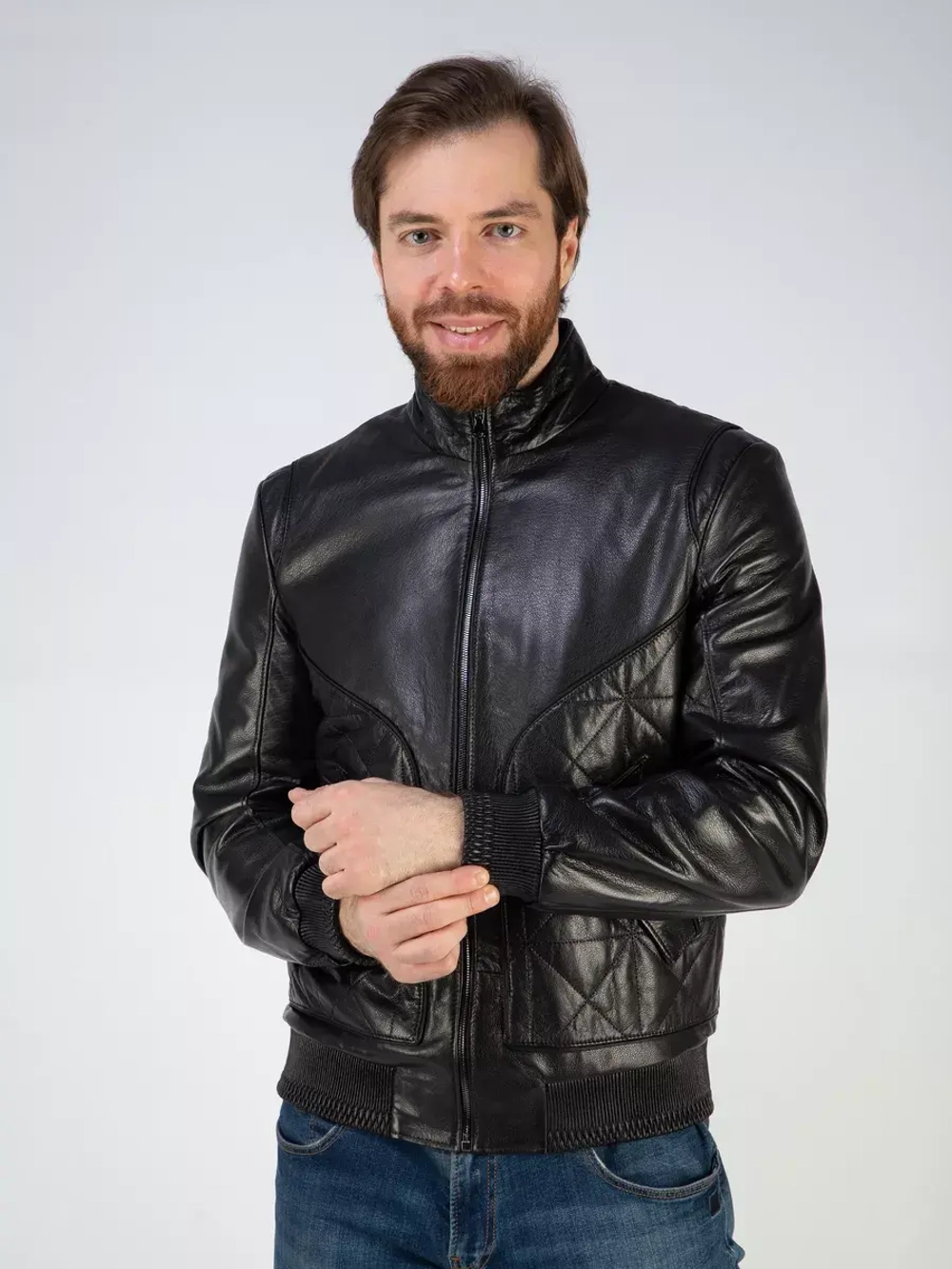 Кожаная куртка демисезонная