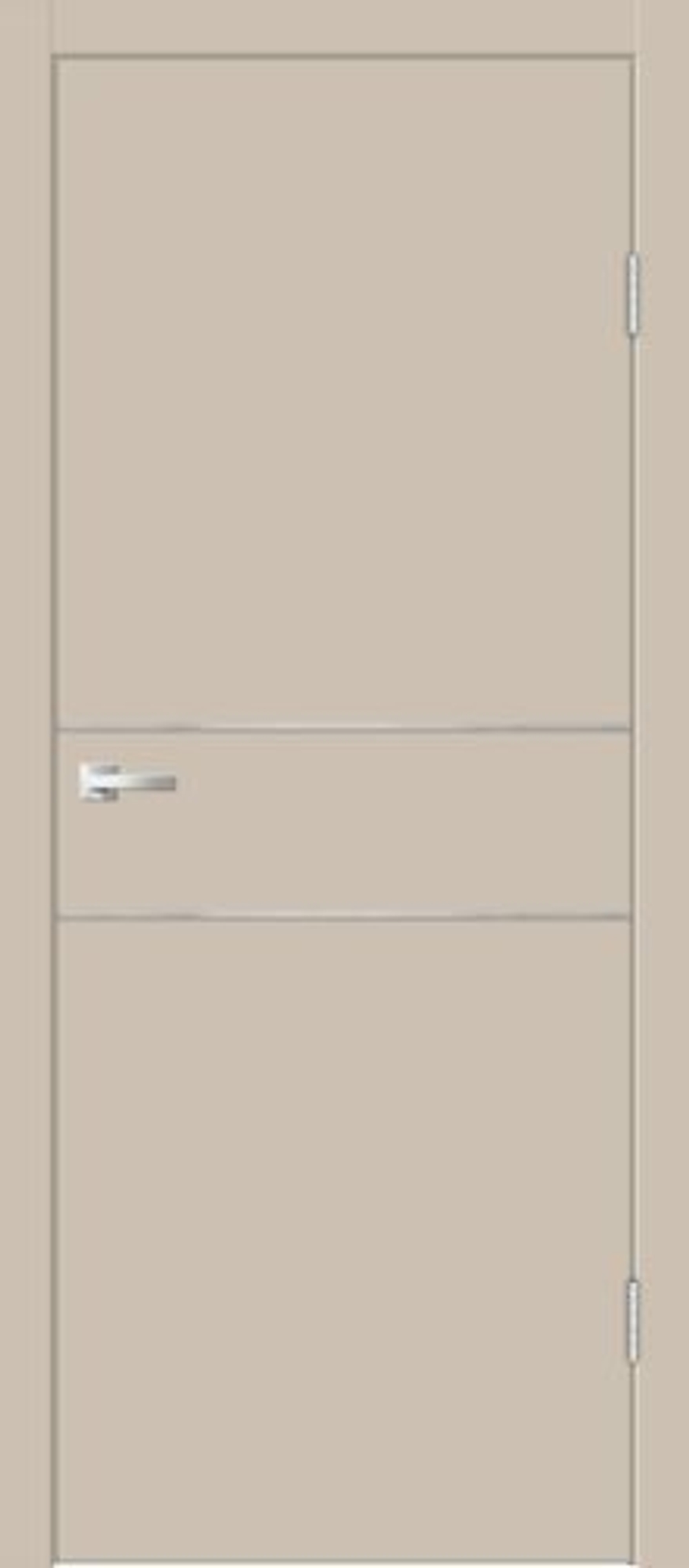 Межкомнатная дверь Velldoris Galant Н2 PG (кромка ABS в цвет полотна, молдинг алюминий) Кварцит