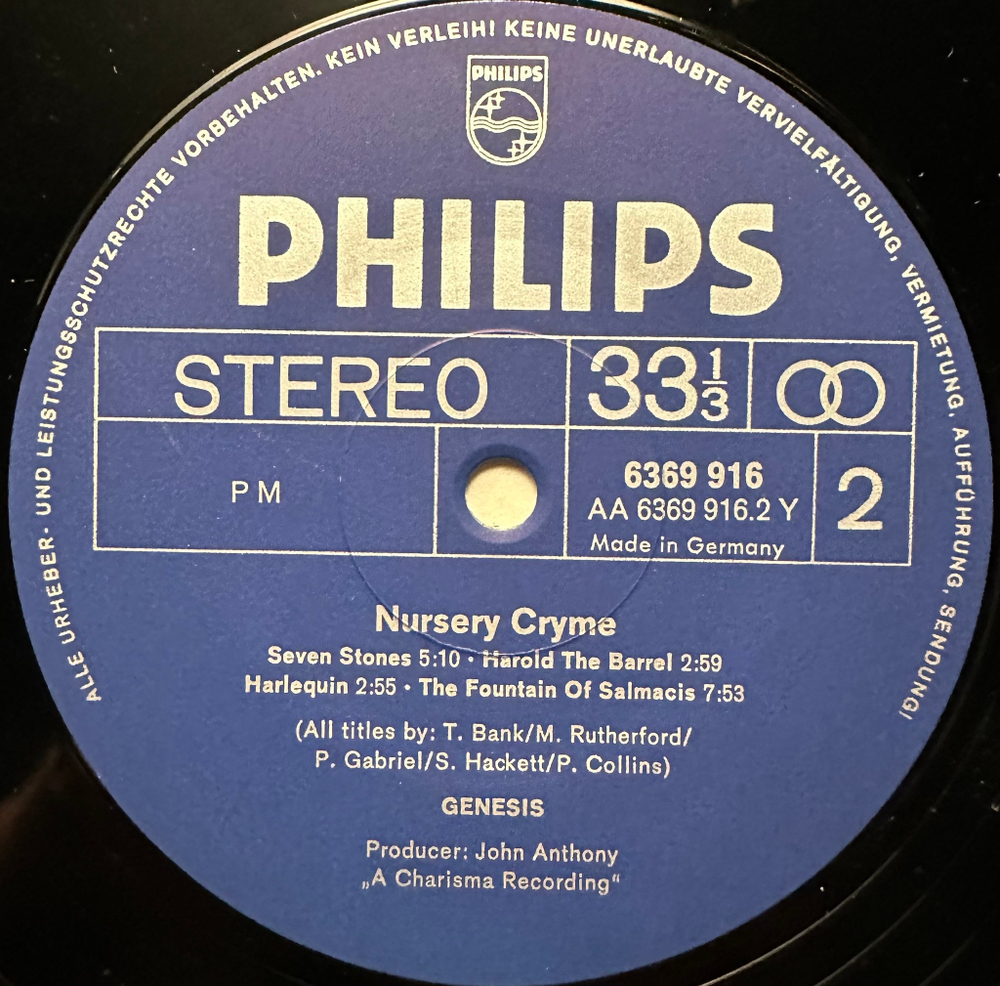 Genesis - Nursery Cryme (Германия 1971г.)