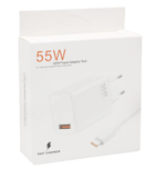 Сетевой адаптер питания Mi USB 55W + кабель Type-C (белый)