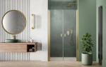 Душевая дверь Radaway Nes Brushed Gold DWD I 110 10027110-99-01 стекло прозрачное/профиль брашированное золото