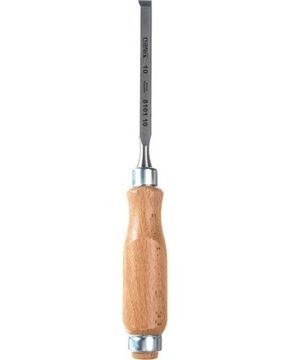 Плоская стамеска с деревянной светлой ручкой 10 мм Narex 810110