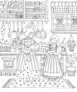 The Story of a Magical Town and a mysterious Forest. Coloring book Eriy |魔法使いが住む町と不思議な森の物語