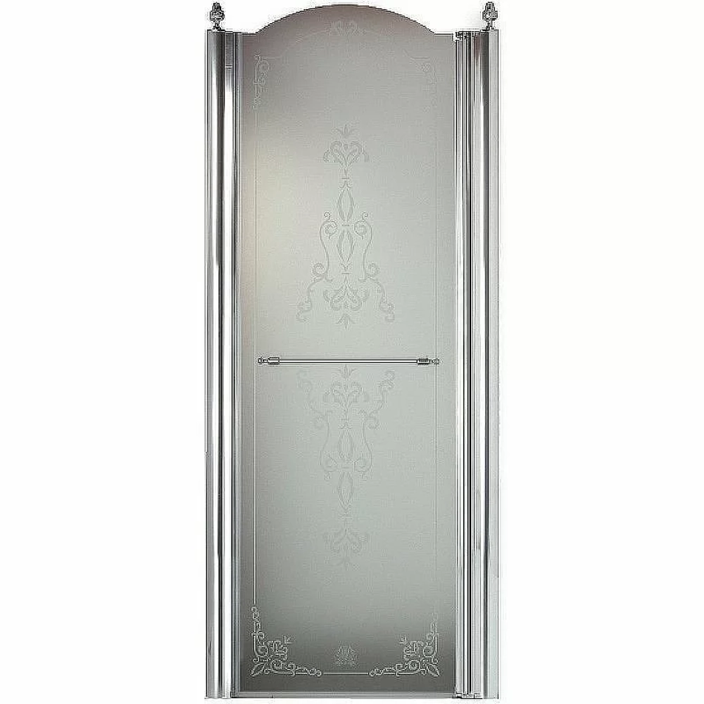 Душевая дверь Migliore Diadema ML.DDM-22 80 стекло матовое с декором/профиль хром