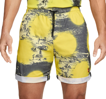 Мужские теннисные шорты Nike Dri-FIT Heritage Print Tennis Shorts - желтый