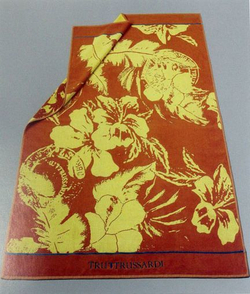 Полотенце пляжное 100х170 Trussardi Blooming голубое Италия фото