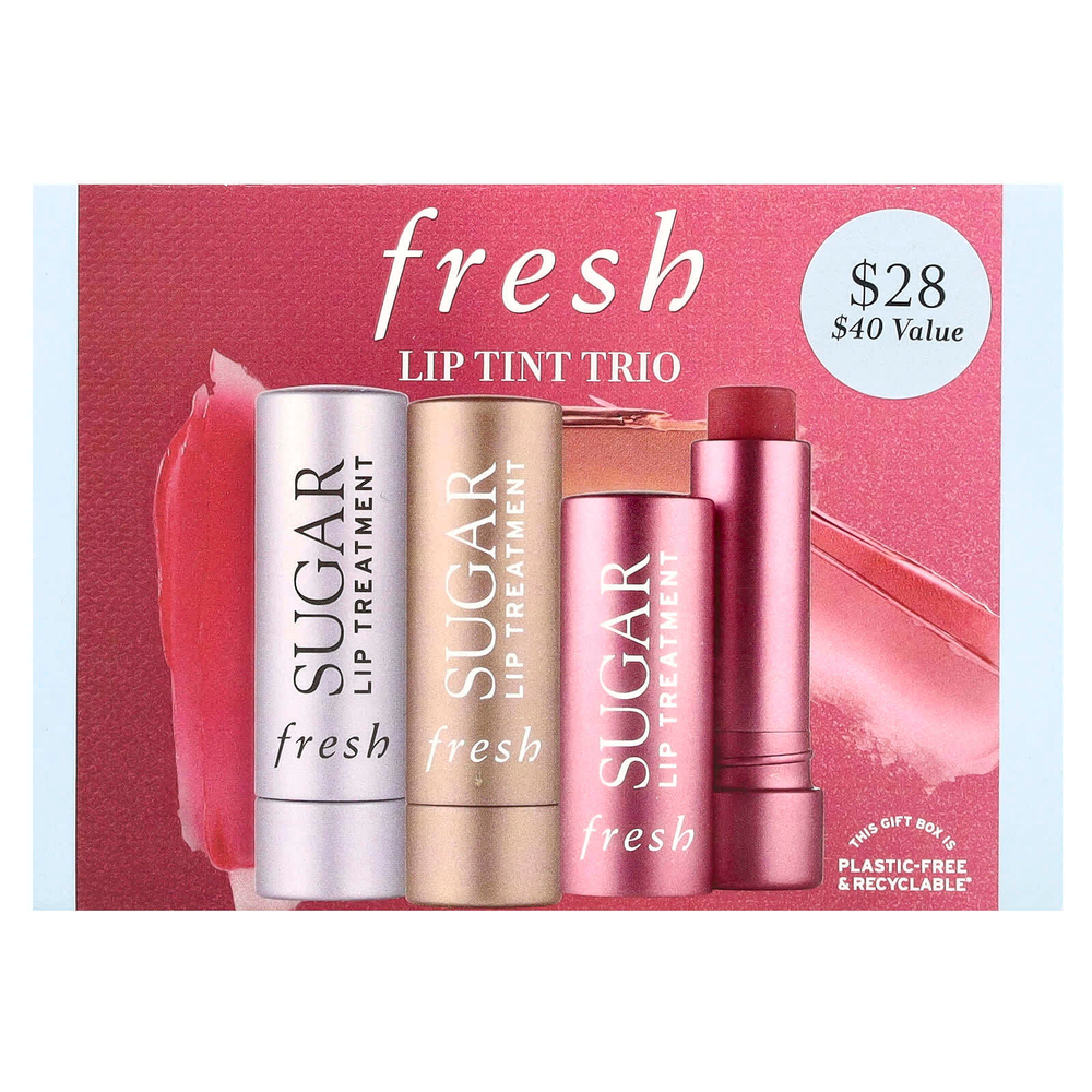 Fresh, Sugar Lip Treatment, трио оттенка для губ, 3 шт. В упаковке, 2,2 г (0,07 унции)