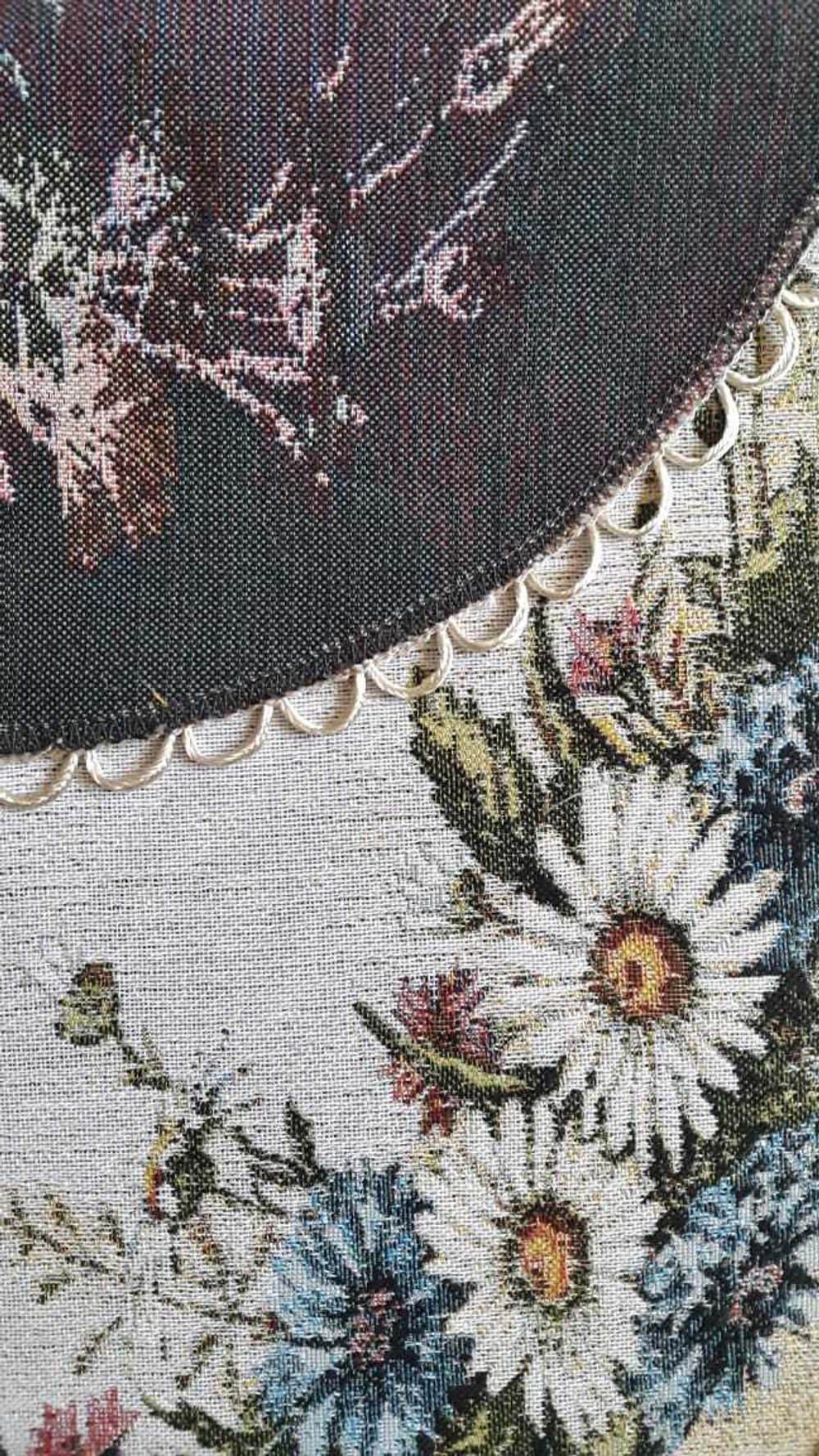 Декоративная гобеленовая салфетка Васильки и ромашки 40*60