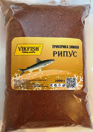 Прикормка VIKFISH Зимняя прикормка (РИПУС КРАСНЫЙ) 1000гр