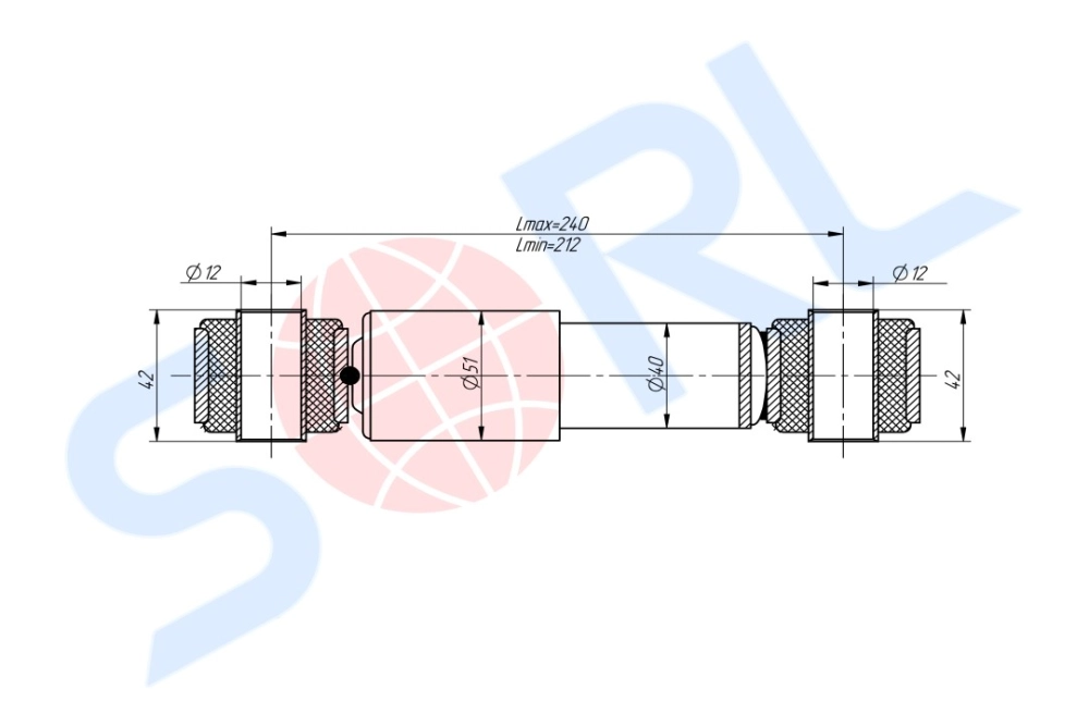 Амортизатор кабины 212/240, O/O, 12x42/12x42 VOLVO (CB0064) SORL