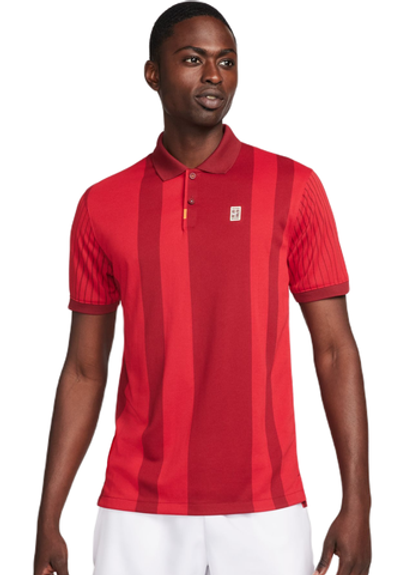 Мужское теннисное поло Nike Polo Dri-Fit Heritage Print - team red