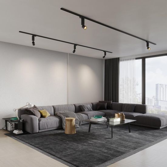 359321 PORT NT24 210 черный Светильник трековый однофазный трехжильный IP20 LED 10W 85-265V 3000K 1100Лм TUBO