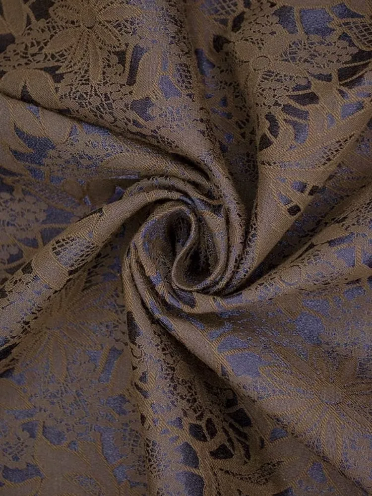 Костюмная ткань жаккард 210 гр/м2, 80% хлопок, 17% п/э, 3% эл, 160 см, коричневый, под заказ