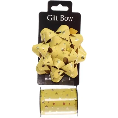 Набор для декорирования «Волшебный сюрприз» бант d=10 см, лента 1,6 см (10м), Золото