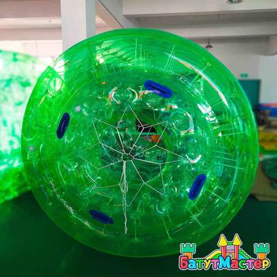 Аттракцион Водный роллер (Гидророллер) "Зелёный" ПВХ 2,4*2,2*2,2