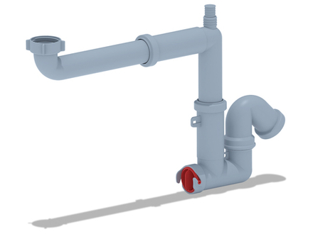 Сифон Ани 1 1/2*40 смещенный сотводом ,без выпуска