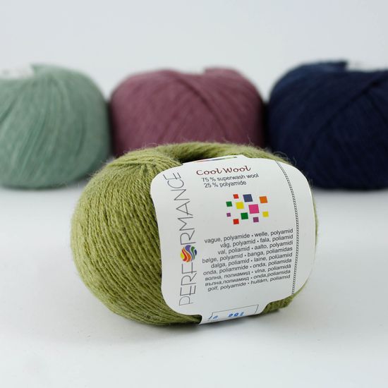 Пряжа Cool Wool 4-ply PERFORMANCE (75% шерсть супервош, 25% полиамид)