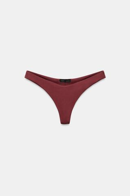 ZARA ПЛАВКИ-БИКИНИ СО СБОРКАМИ, КОРИЧНЕВЫЙ